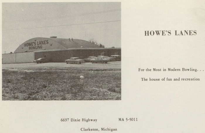 Cherry Hill Lanes North (Howes Lanes) - 1963 Ad From Clarkston High Yearbook